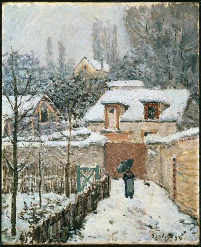 Снег в Лувесьене, Альфред Сислей