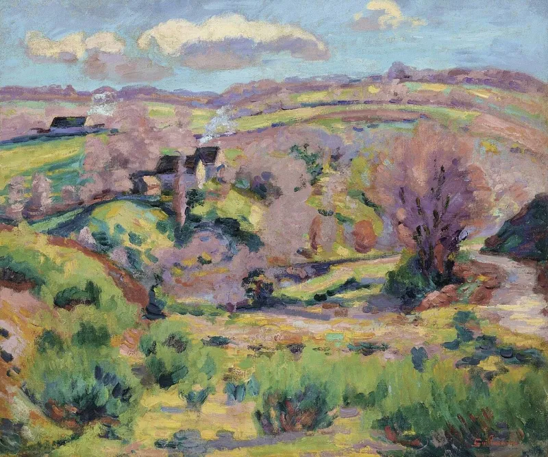 Пейзаж в Крёзе весной, Арман Гийомен