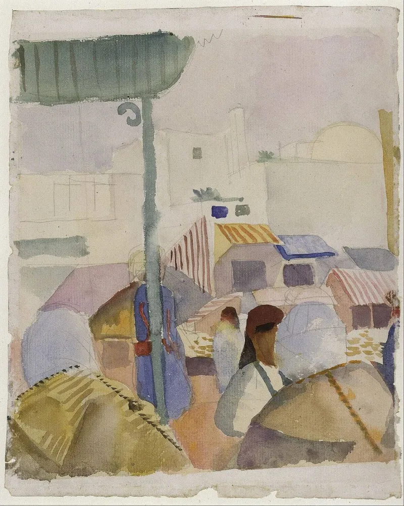 Рынок в Тунисе II, Август Макке