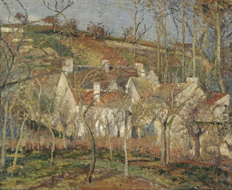 Красные крыши, Камиль Писсарро