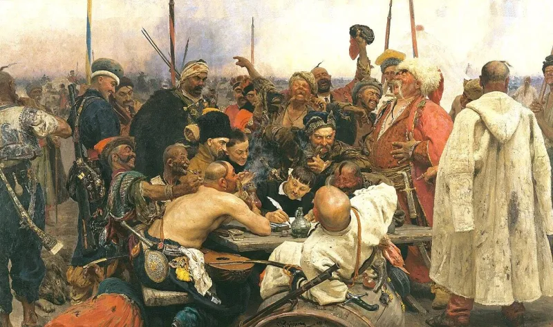 Запорожцы пишут письмо турецкому султану, Илья Репин